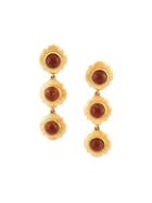 Chanel Vintage Poured Glass Drop Clip-on Earrings