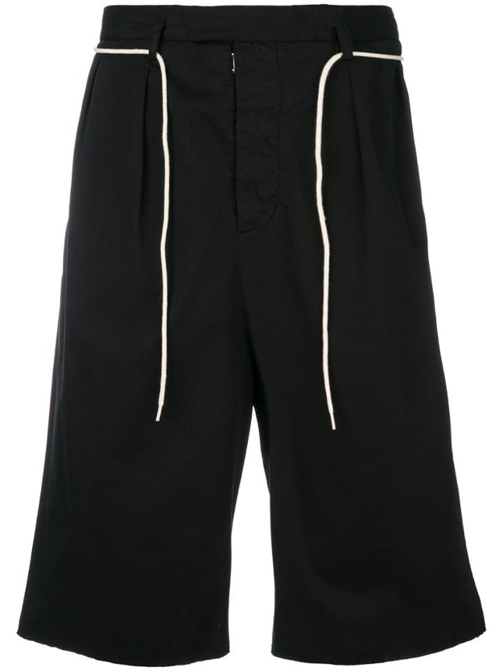 Maison Margiela Contrast-trim Tailored Shorts - Black