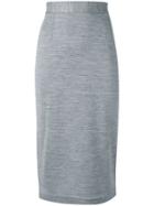 Thom Browne Pointelle Rib Trims Skirt - Grey