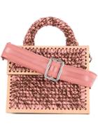 711 Michel Copacabana Macramé Crossbody Bag - Pink & Purple