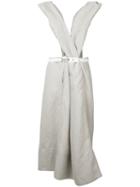 Nehera - Crisscross Strap Dress - Women - Linen/flax - Xxs, Women's, Nude/neutrals, Linen/flax
