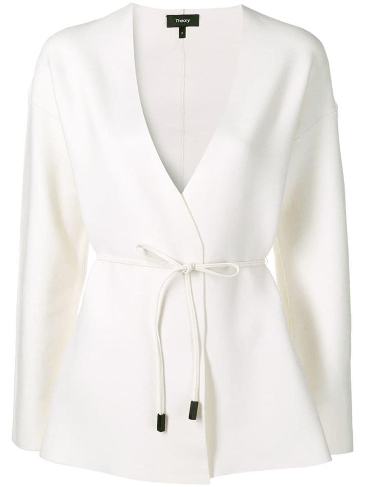 Theory Wrap Cardigan - White