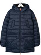 Save The Duck Kids Teen Hooded Padded Coat - Blue