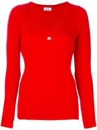 Courrèges Ribbed Sweater - Red