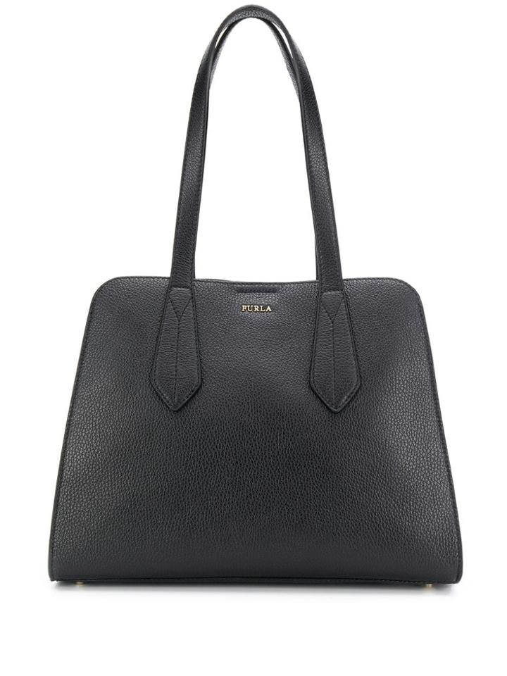 Furla Diletta Maxi Satchel Tote Bag - Black