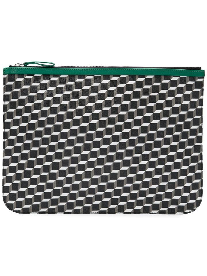 Pierre Hardy Geometric Printed Clutch - Black
