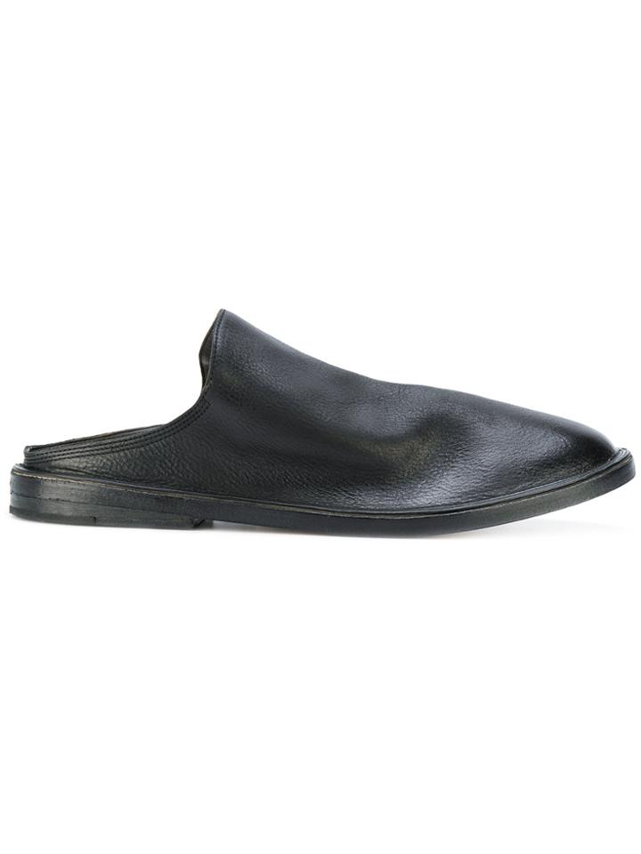Marsèll Round Flat Slippers - Black