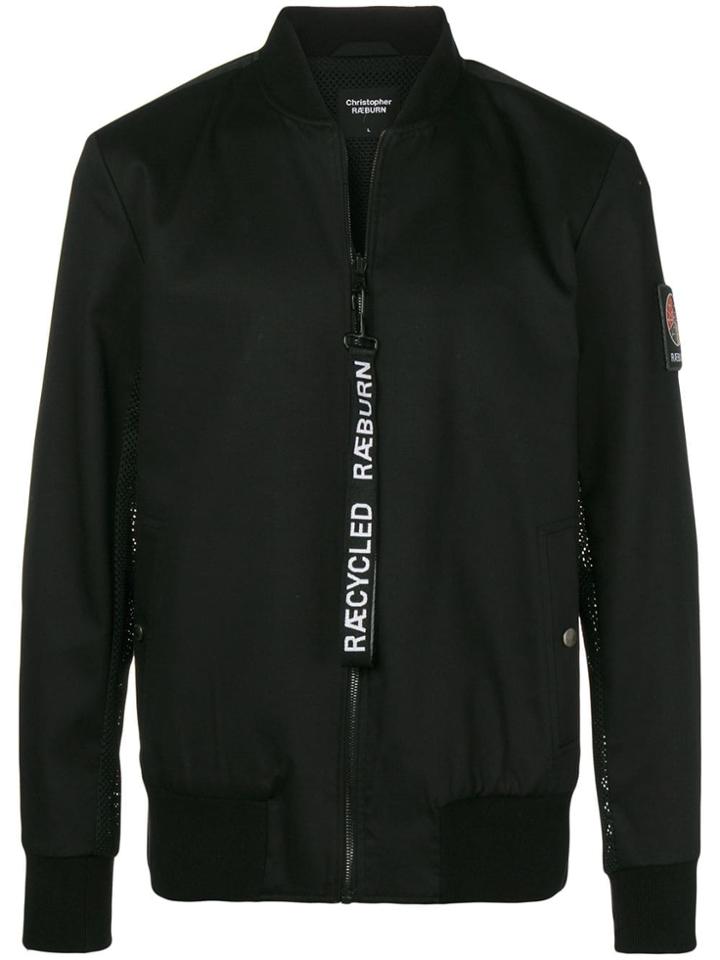 Raeburn Mesh Panel Bomber Jacket - Black