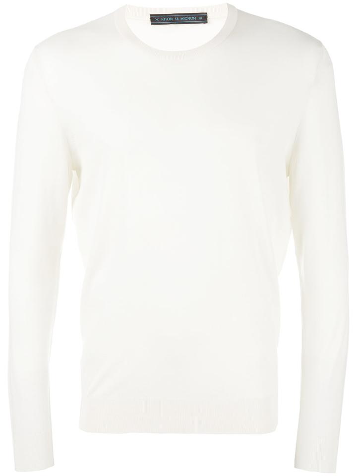 Kiton - Crew Neck Jumper - Men - Wool - L, Nude/neutrals, Wool