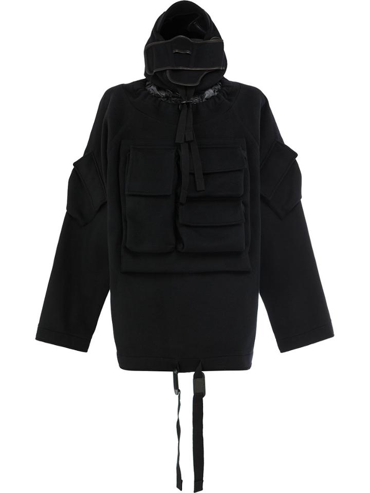 Takahiromiyashita The Soloist Stylized Hooded Coat - Black