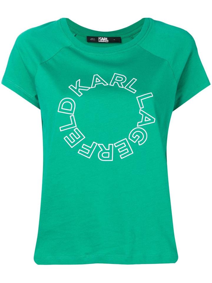 Karl Lagerfeld Circle Logo T-shirt - Green