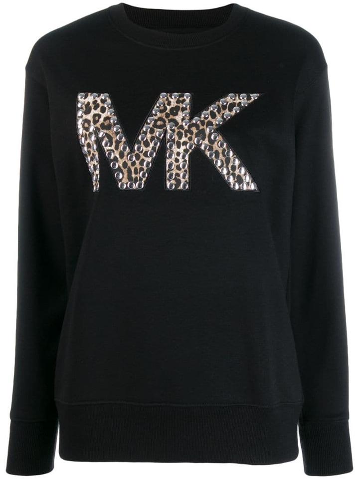 Michael Michael Kors Logo Studded Sweater - Black