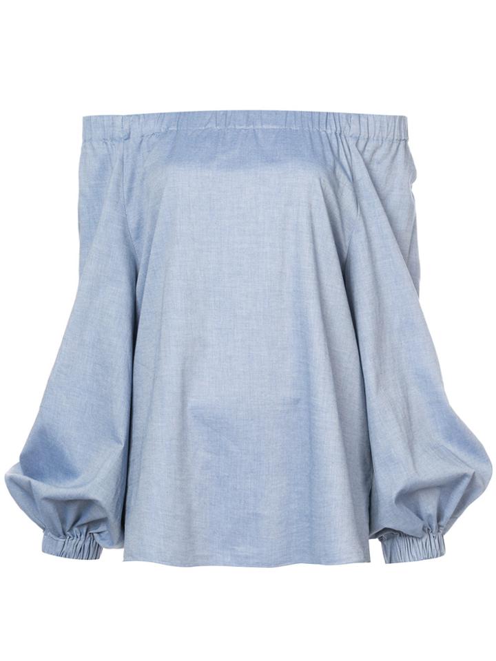 Tibi Off-the-shoulder Blouse - Blue