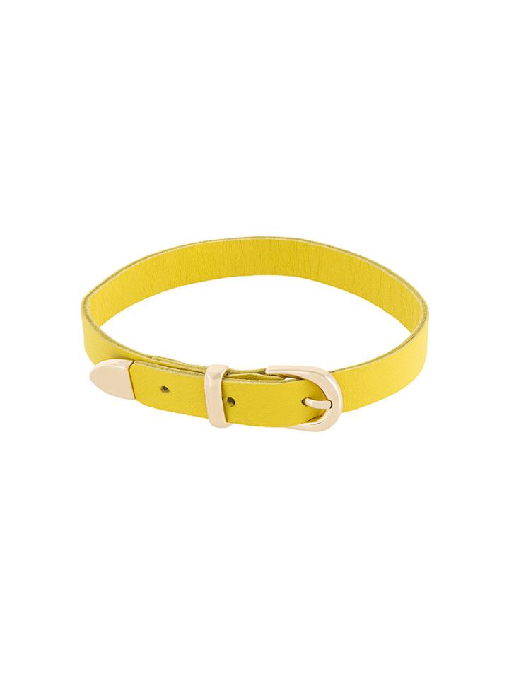 Manokhi Buckled Collar, Women's, Yellow/orange