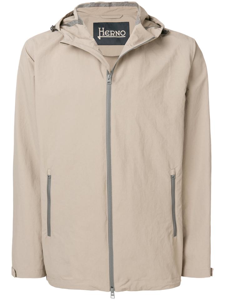 Herno Cropped Hooded Parka - Nude & Neutrals