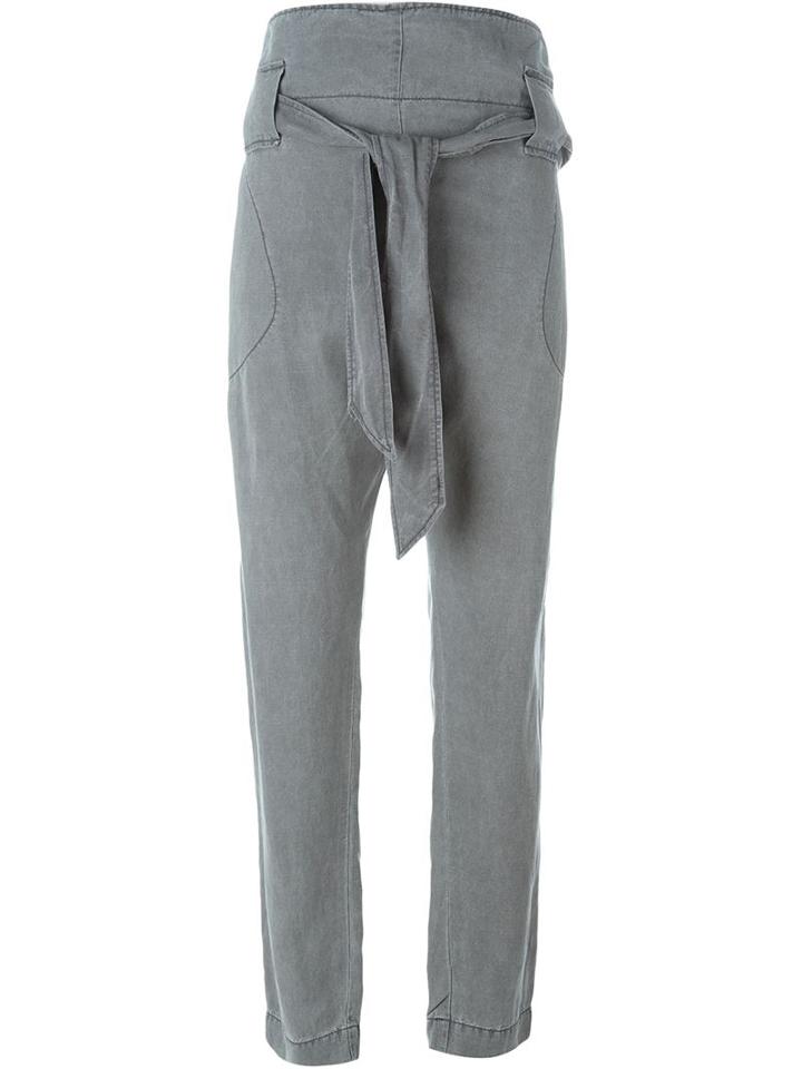 Vivienne Westwood Anglomania Belted Trousers, Women's, Size: 42, Grey, Lyocell/linen/flax/polyester/cotton