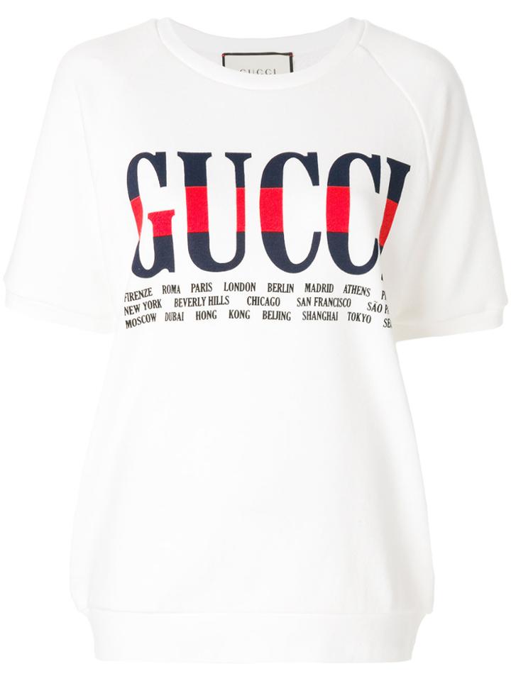 Gucci Gucci Cities Print T-shirt - White