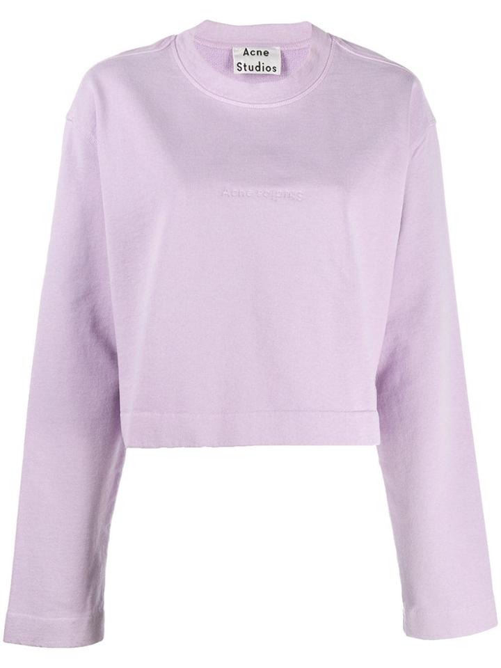 Acne Studios Odice Emboss Sweatshirt - Purple