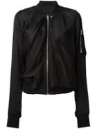 Rick Owens Classic Bomber Jacket, Women's, Size: 38, Black, Viscose/cupro