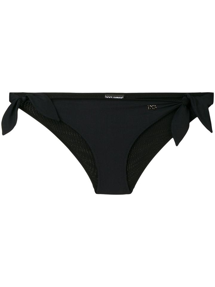 Dolce & Gabbana Swimming Briefs With Knots - Black