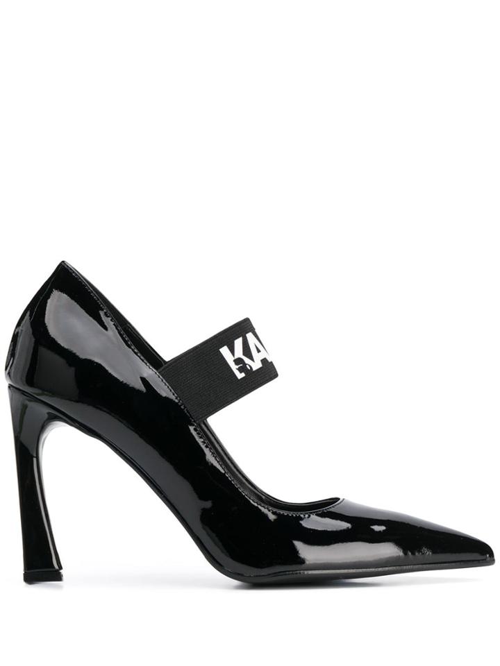 Karl Lagerfeld Veneto Karl Band Court Heels - Black