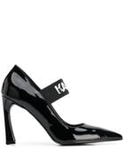 Karl Lagerfeld Veneto Karl Band Court Heels - Black