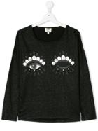 Kenzo Kids Glitter Eye Long Sleeve Shirt - Black