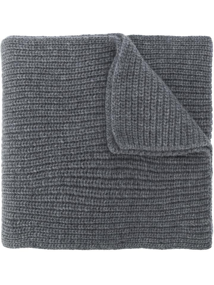 Stone Island Rib Knit Scarf - Grey