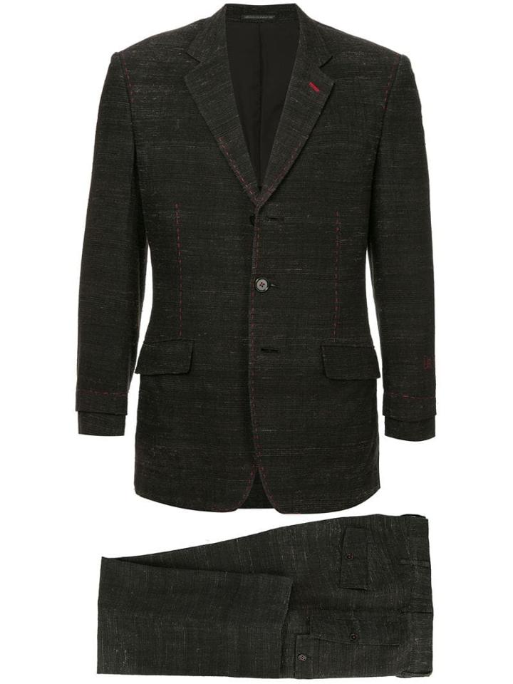 Yohji Yamamoto Pre-owned Stitching Details Suit - Grey