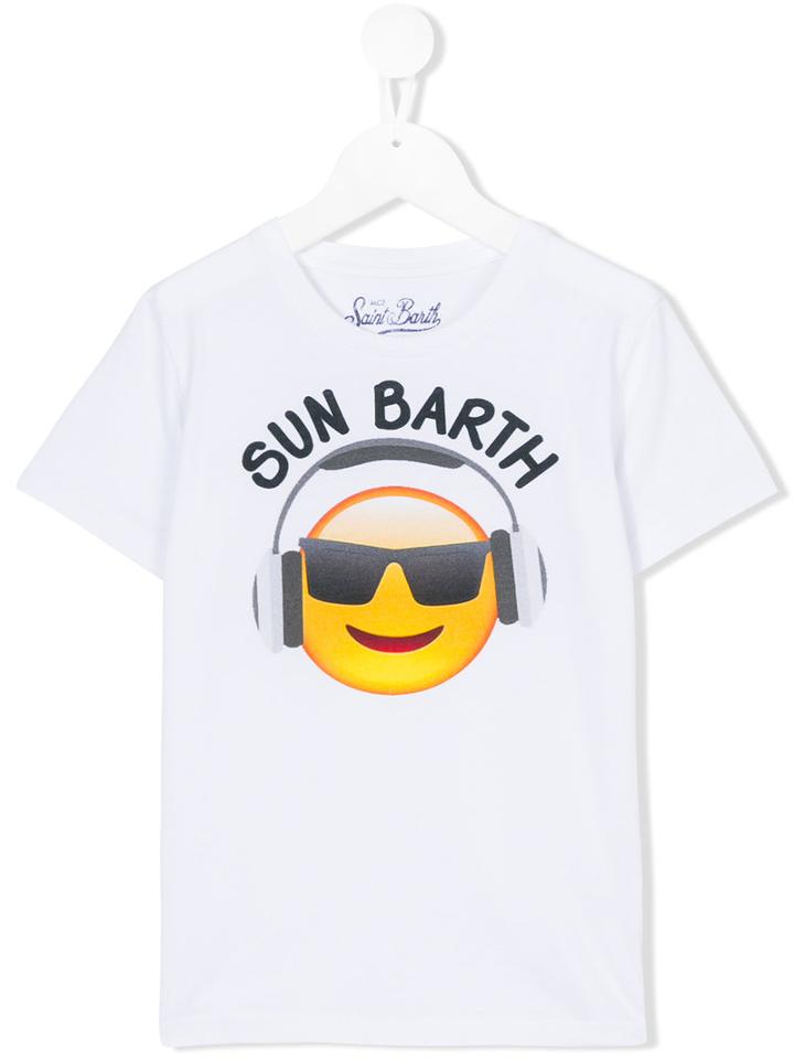Mc2 Saint Barth Kids - 'sun Barth' Print T-shirt - Kids - Cotton - 10 Yrs, White