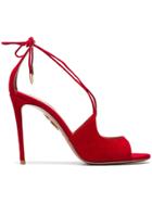 Aquazzura Sofia 105 Open Toe Sandals - Red