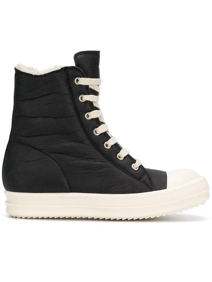 Rick Owens High Top Sneakers - Black