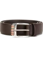 Paul Smith Multi Stripe Belt, Men's, Size: 100, Brown, Leather/enamel