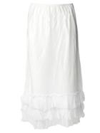 Dosa Long Ruffle Skirt - White