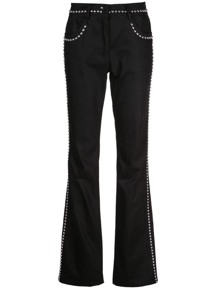 Giambattista Valli Stud Embellished Flared Trousers - Black