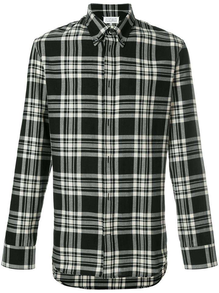 Maison Margiela Plaid Buttondown Shirt - Black