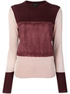 Rag & Bone Colour Block Jumper - Pink & Purple