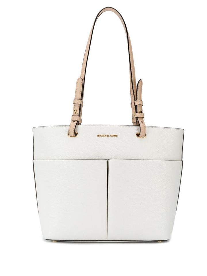 Michael Kors Bedford Medium Pebbled Leather Tote - White