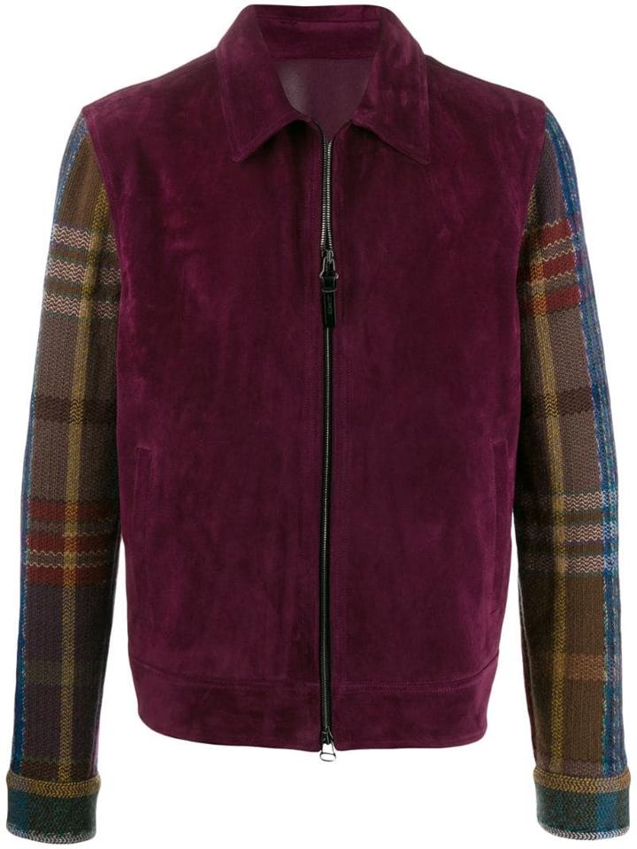 Missoni Checked Sleeve Jacket - Purple