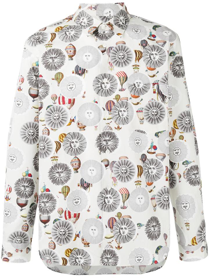 Comme Des Garçons Homme Plus - Floral Print Shirt - Men - Cotton - M, White, Cotton