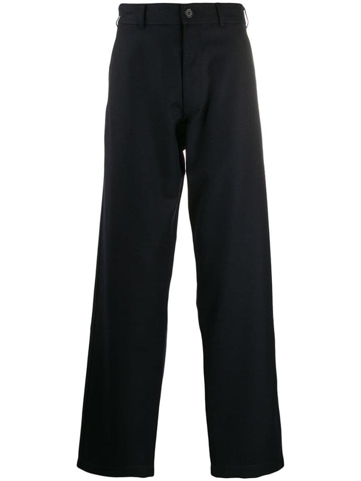 Comme Des Garçons Shirt Wide Leg Chinos - Blue