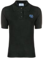 Prada Jacquard Logo Polo Top - Black