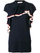 Marni Asymmetric Ruffled T-shirt - Blue
