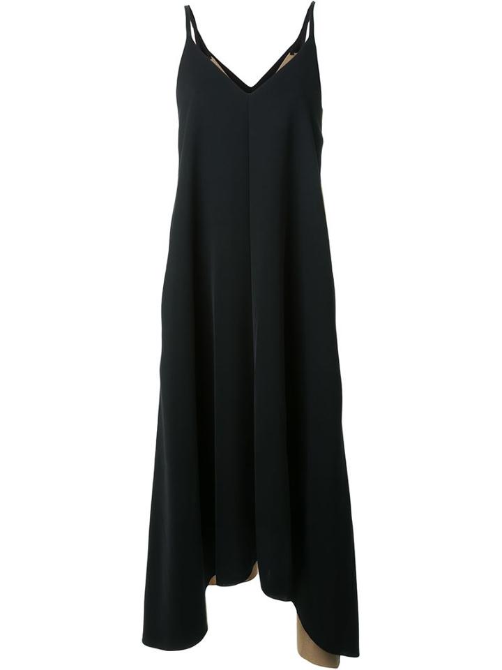 Le Ciel Bleu Combination Slip Dress, Women's, Size: 36, Black, Polyester