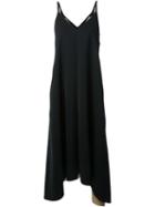 Le Ciel Bleu Combination Slip Dress, Women's, Size: 36, Black, Polyester