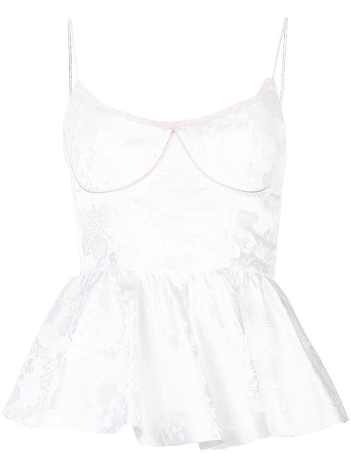 Markarian Peplum Top - White