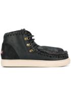 Mou Lace-uo Sneaker Boots - Black