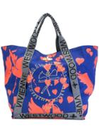 Vivienne Westwood - Bird Print Oversized Tote - Women - Cotton - One Size, Blue, Cotton