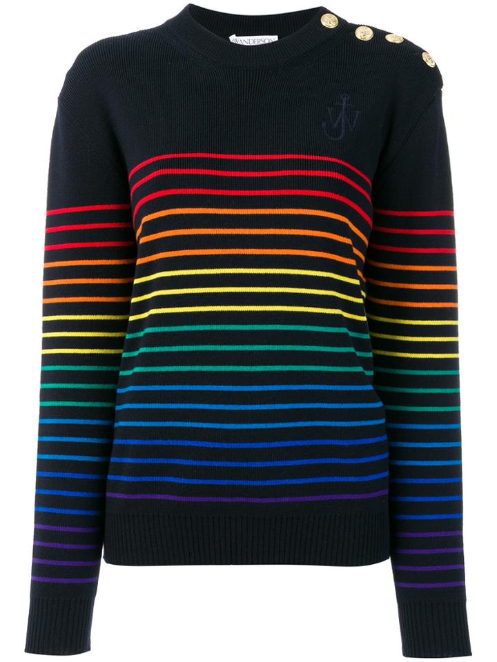 Jw Anderson Striped Sweater - Blue