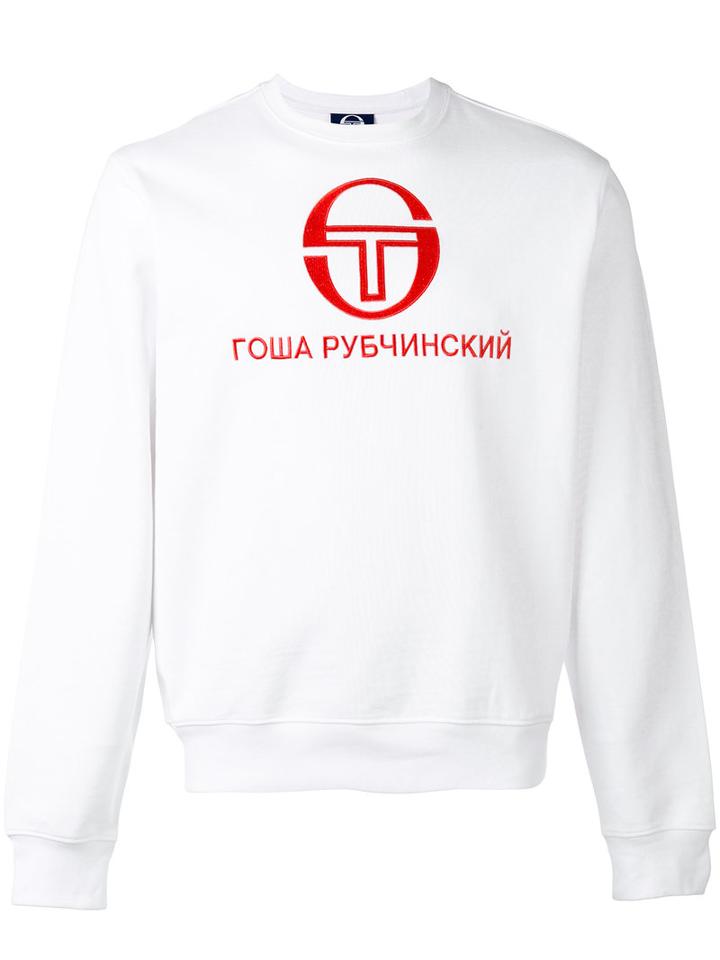 Gosha Rubchinskiy Gosha Rubchinsky X Sergio Tacchini Sweatshirt, Men's, Size: Small, White, Cotton